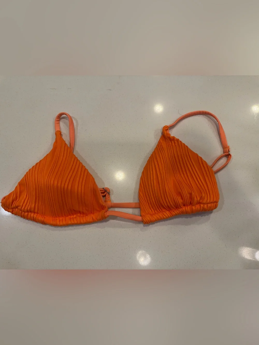 Seamolly Vibrant Orange Textured Bikini Set - Picture 2 of 7